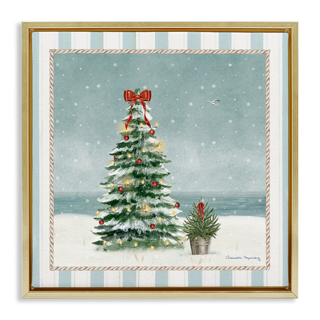 Stupell Industries Christmas In Newport Floating Frame By Danielle Murray